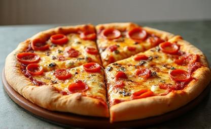 Pizza slices from Pizzaiolo and Dominos side by side
