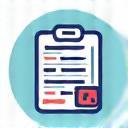Icon representing a detailed report